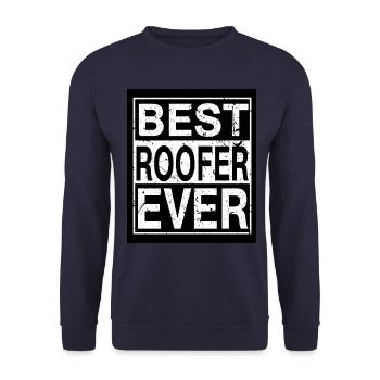 Roofer Best Roofer - Unisex Sweatshirt - navy - Front - Alina (178cm) & Michal (187cm)