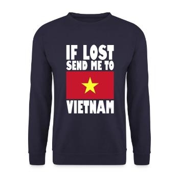 Drapeau du Vietnam dicton - Sweat-shirt Unisexe - marine - Devant - Alina (178cm) & Michal (187cm)