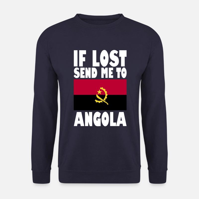 Angola Flag Saying - Unisex Sweatshirt - navy