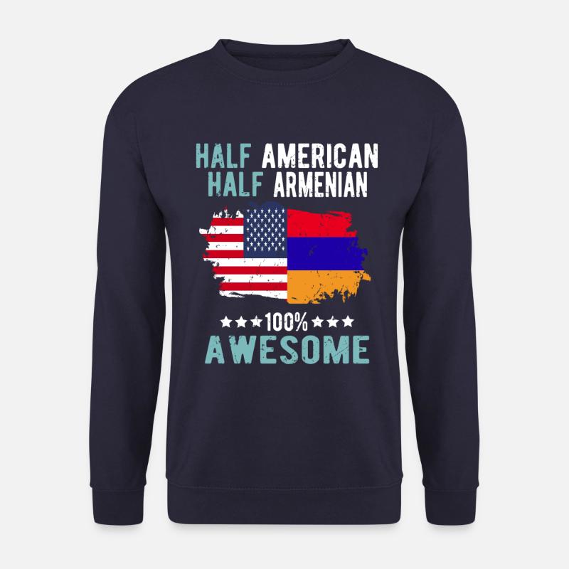 Half American Half Armenian - Unisex Sweatshirt - navy