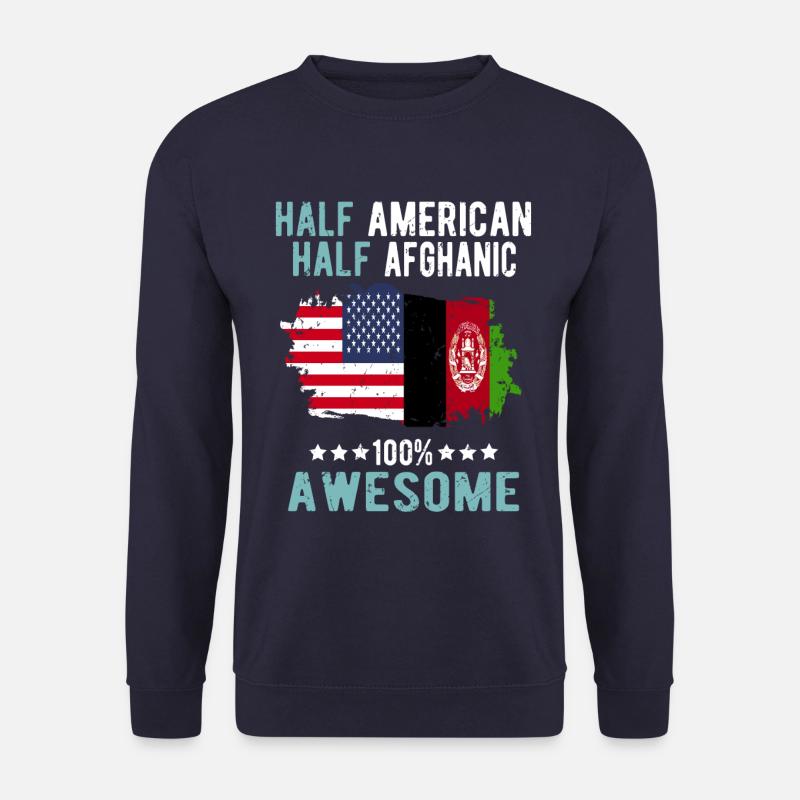 Halb Amerikaner Halb Afghane - Unisex Pullover - Navy