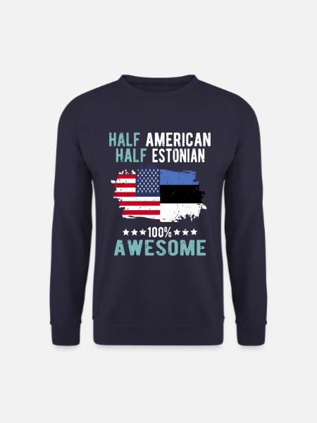 Half American Half Estonian - Unisex Sweatshirt - navy