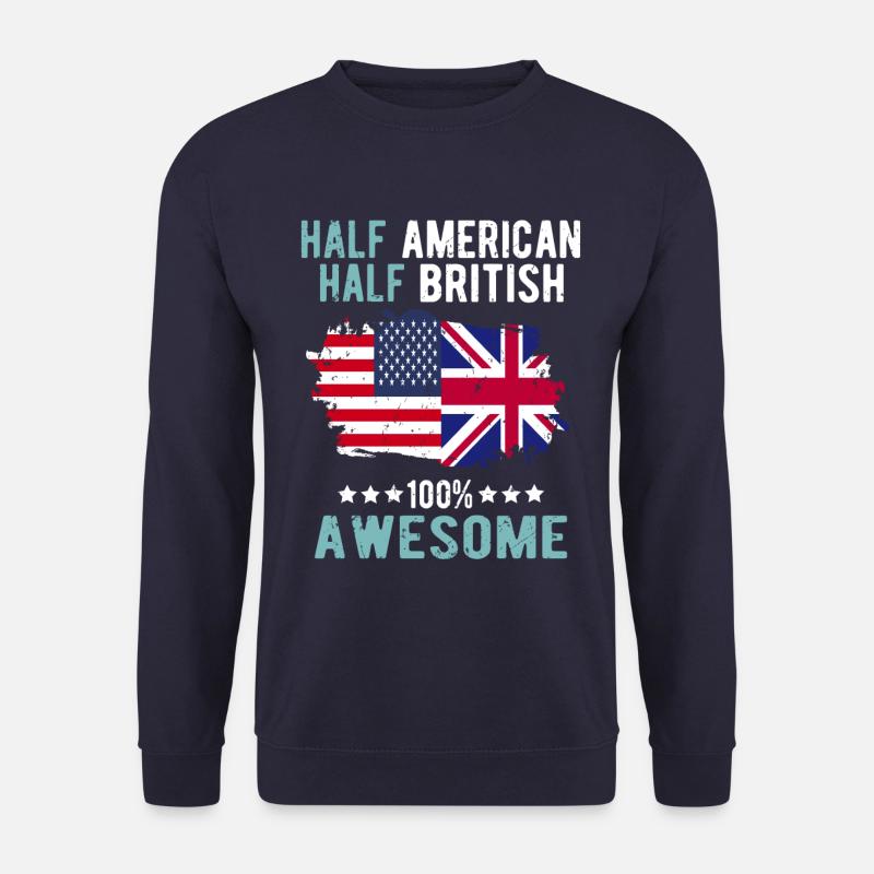 Halb Amerikaner Halb Brite - Unisex Pullover - Navy