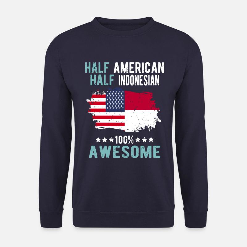 Half American Half Indonesian - Unisex Sweatshirt - navy