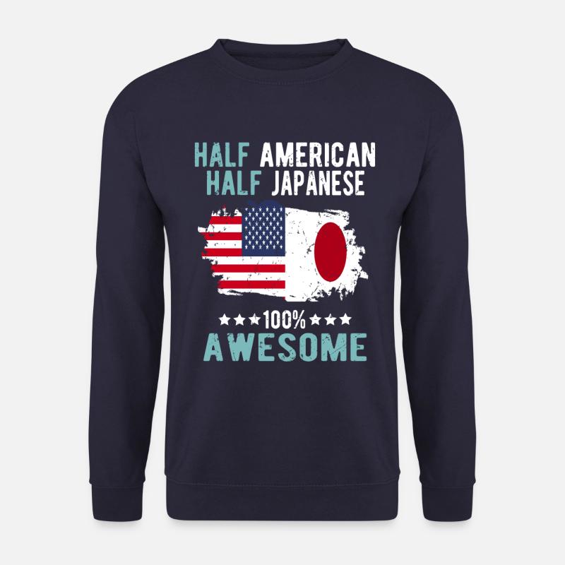 Halb Amerikaner Halb Japaner - Unisex Pullover - Navy