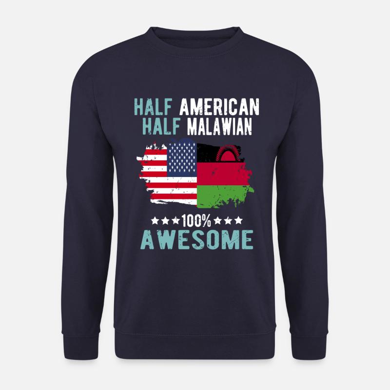 Halb Amerikaner Halb Malawi - Unisex Pullover - Navy