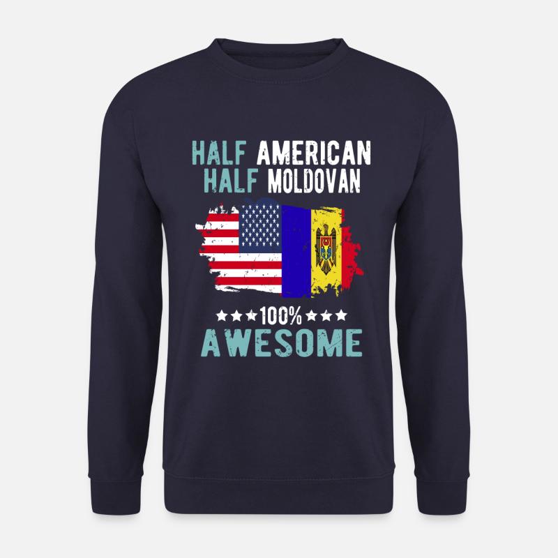 Half American Half Moldovan - Unisex Sweatshirt - navy