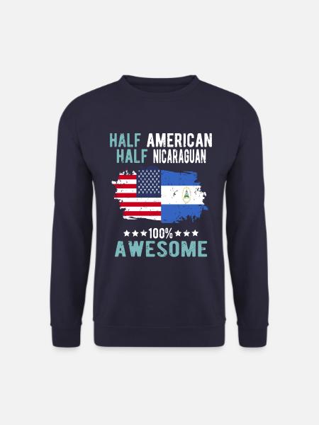 Half American Half Nicaraguan - Unisex Sweatshirt - navy
