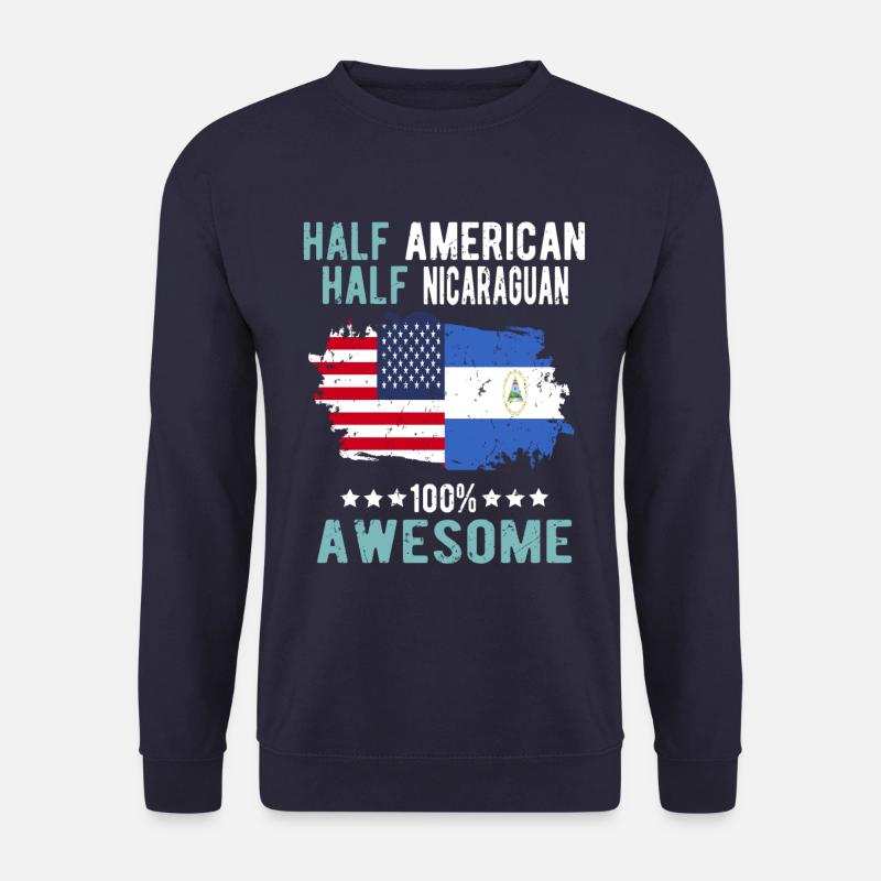 Half American Half Nicaraguan - Unisex Sweatshirt - navy