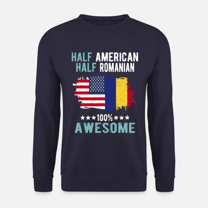 Moitié américain moitié roumain - Sweat-shirt Unisexe - marine