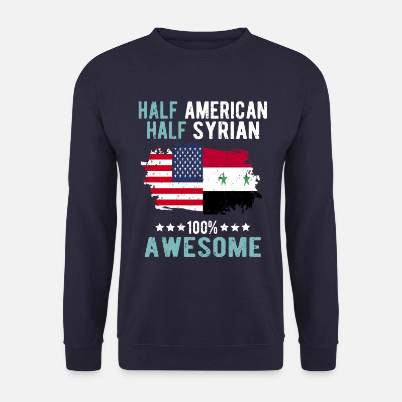 Half American, half Syrian - Unisex Sweatshirt - navy