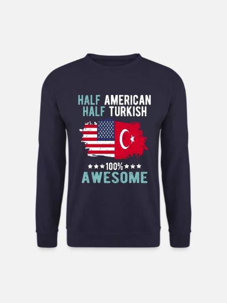 Half American Half Turk - Unisex Sweatshirt - navy