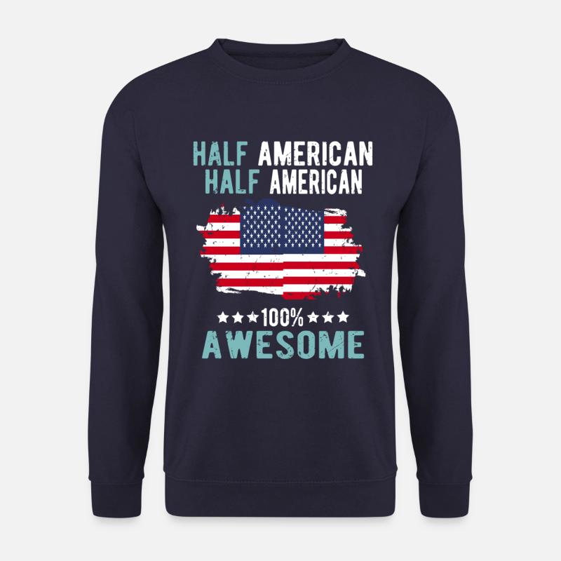 Moitié américain moitié américain - Sweat-shirt Unisexe - marine