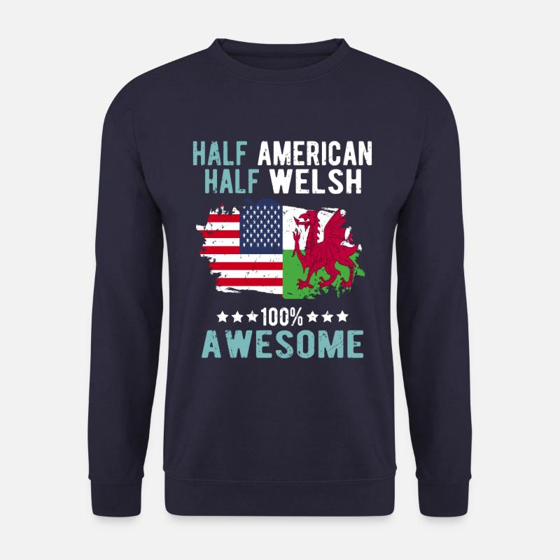 Half American Half Welsh - Unisex Sweatshirt - navy