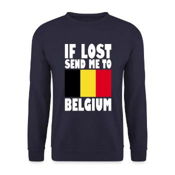 Drapeau de la Belgique - Sweat-shirt Unisexe - marine - Devant - Alina (178cm) & Michal (187cm)