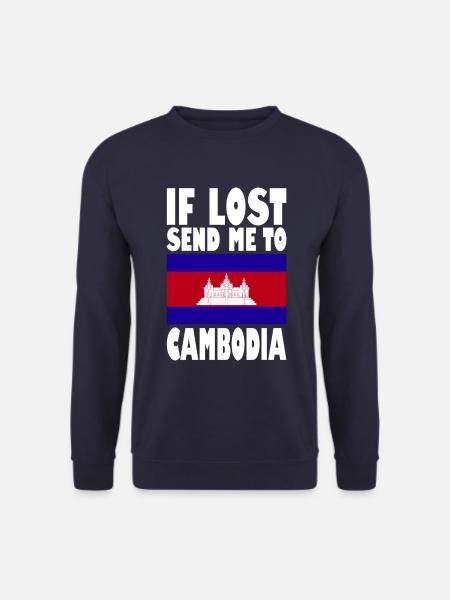 Cambodia Flagge Spruch - Unisex Pullover - Navy