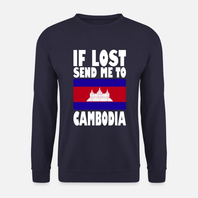 Drapeau du Cambodge Disant - Sweat-shirt Unisexe - marine