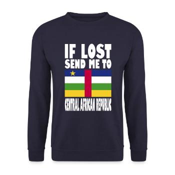 Zentralafrikanische Republik Flagge Spruch - Unisex Pullover - Navy - Vorne - Alina (178cm) & Michal (187cm)