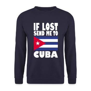 Drapeau de Cuba - Sweat-shirt Unisexe - marine - Devant - Alina (178cm) & Michal (187cm)