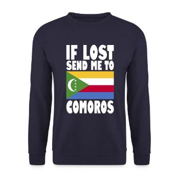Comoro's flag saying - Unisex Sweatshirt - navy - Front - Alina (178cm) & Michal (187cm)