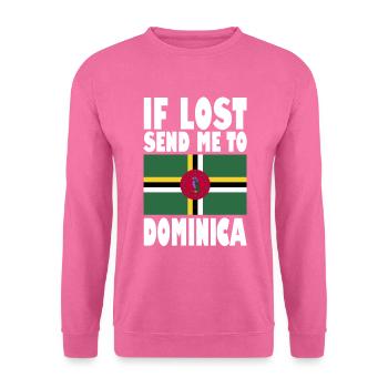 Drapeau de la Dominique - Sweat-shirt Unisexe - rose - Devant
