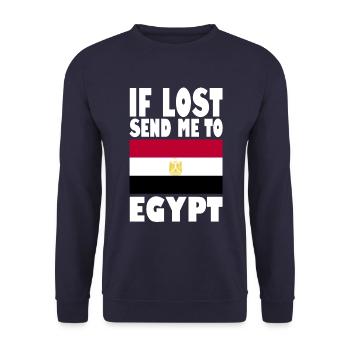 Egypt Flag Saying - Unisex Sweatshirt - navy - Front - Alina (178cm) & Michal (187cm)