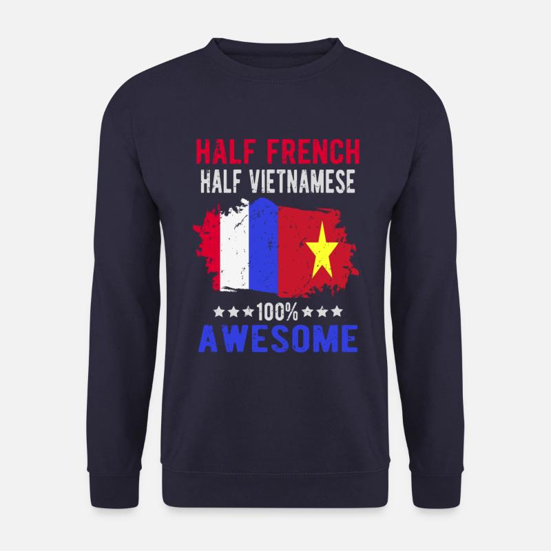 Halb Franzose Halb Vietnamese - Unisex Pullover - Navy