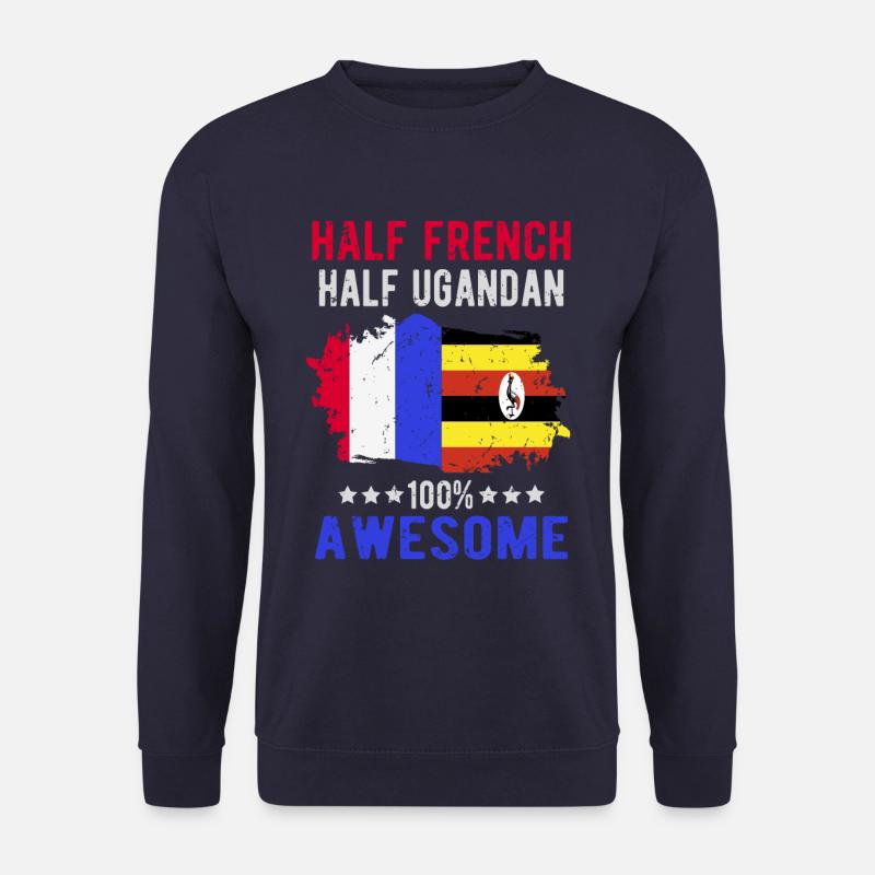 Moitié Français moitié ougandais - Sweat-shirt Unisexe - marine