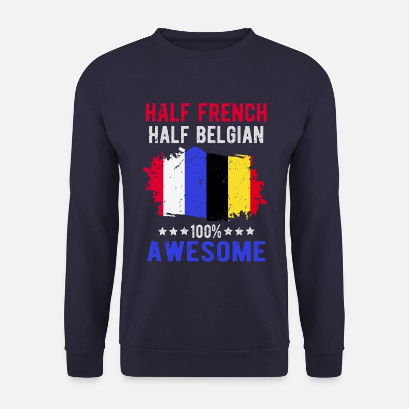 Moitié Français moitié belge - Sweat-shirt Unisexe - marine