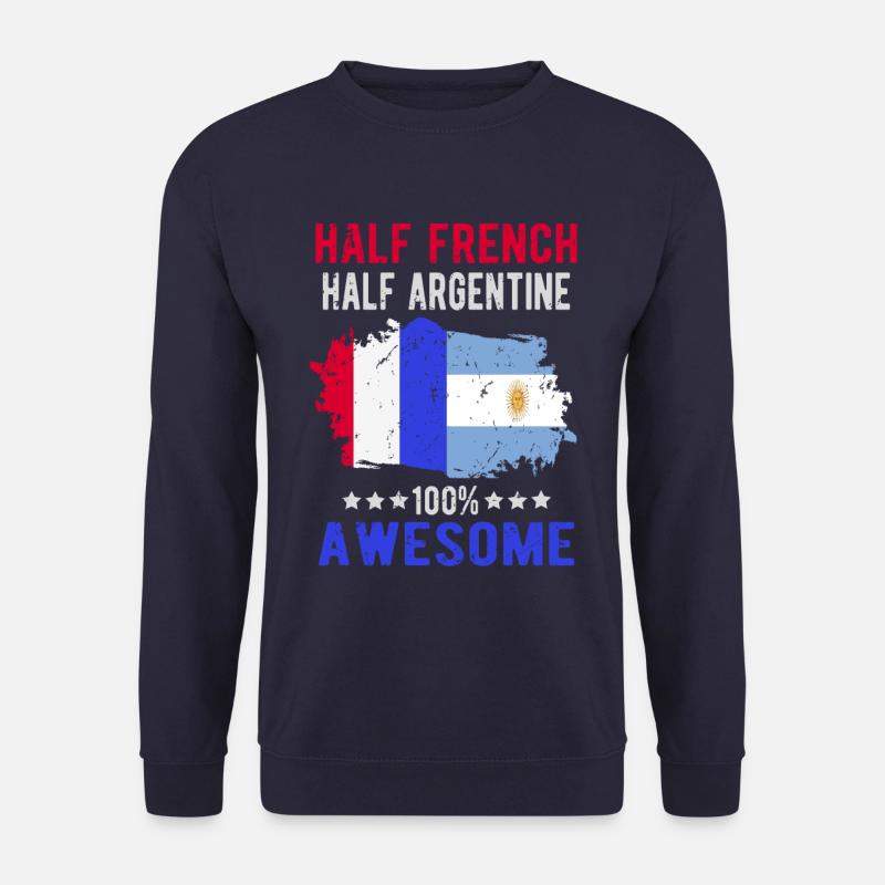 Moitié Français moitié Argentine - Sweat-shirt Unisexe - marine