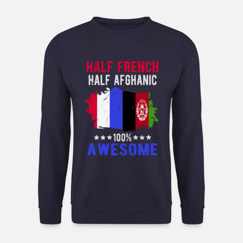 Half French Half Afghan - Unisex Sweatshirt - navy