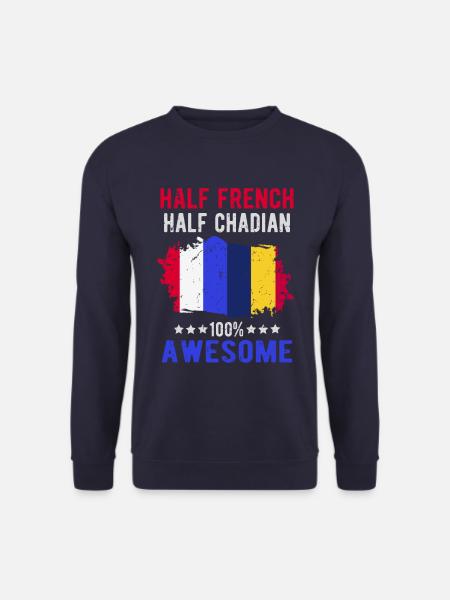 Half French Half Chader - Unisex Sweatshirt - navy