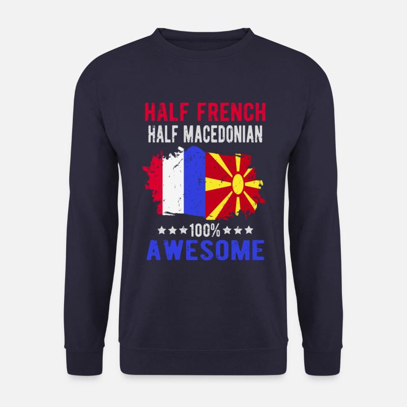 Half French Half Macedonian - Unisex Sweatshirt - navy