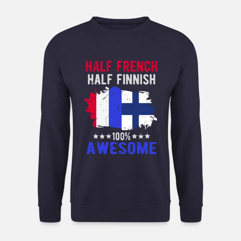 Halb Franzose Halb Finne - Unisex Pullover - Navy