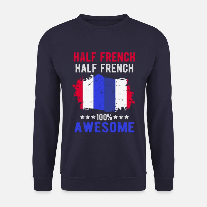 Moitié Français moitié Français - Sweat-shirt Unisexe - marine