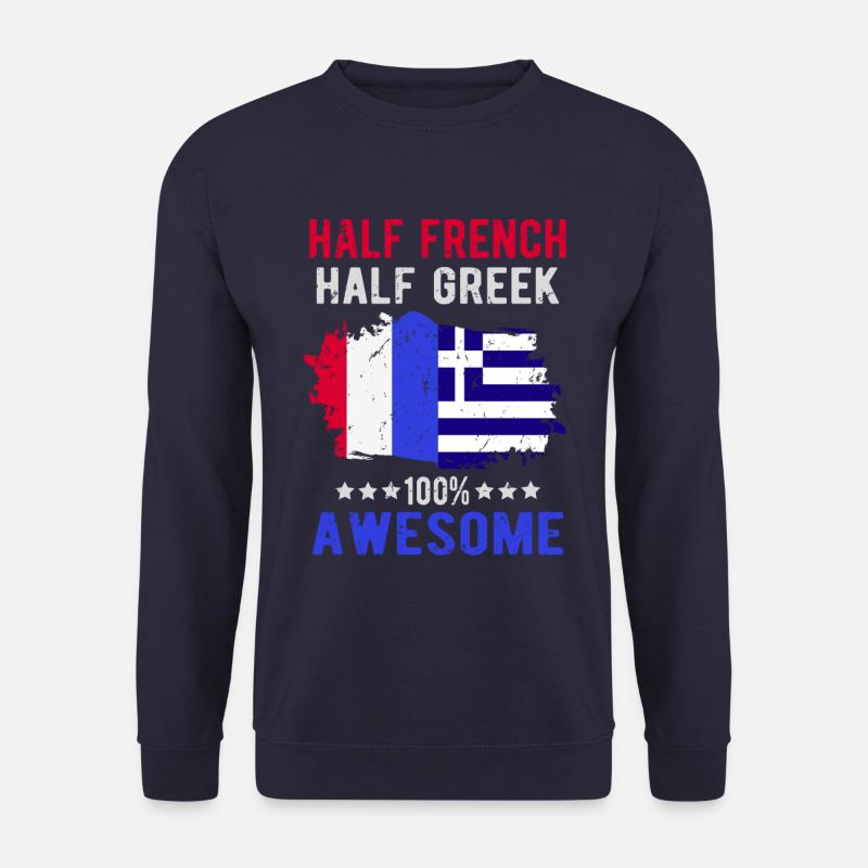 Halb Franzose Halb Grieche - Unisex Pullover - Navy