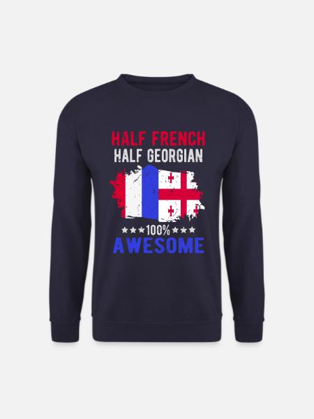 Moitié Français moitié géorgien - Sweat-shirt Unisexe - marine