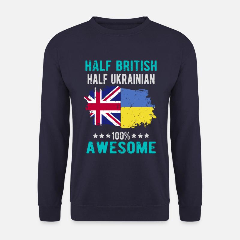 Moitié britannique moitié ukrainienne - Sweat-shirt Unisexe - marine