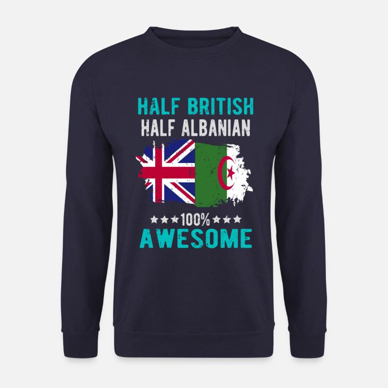 Half British Half Albanian - Unisex Sweatshirt - navy