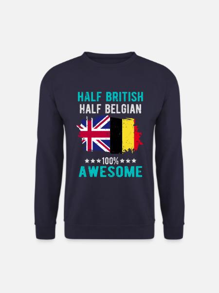 Half British Half Belgian - Unisex Sweatshirt - navy