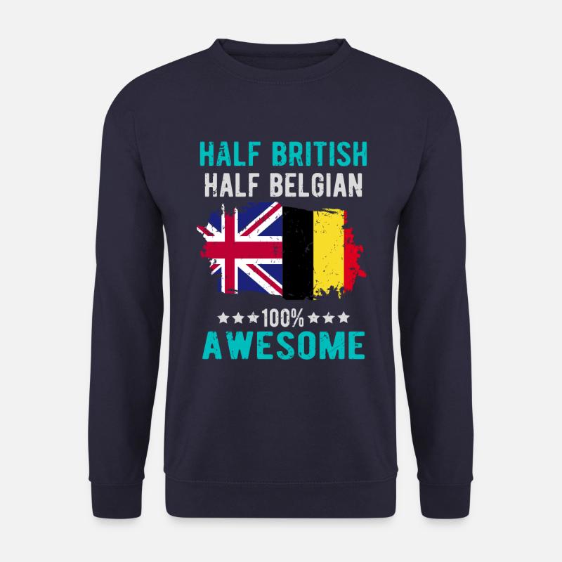 Half British Half Belgian - Unisex Sweatshirt - navy