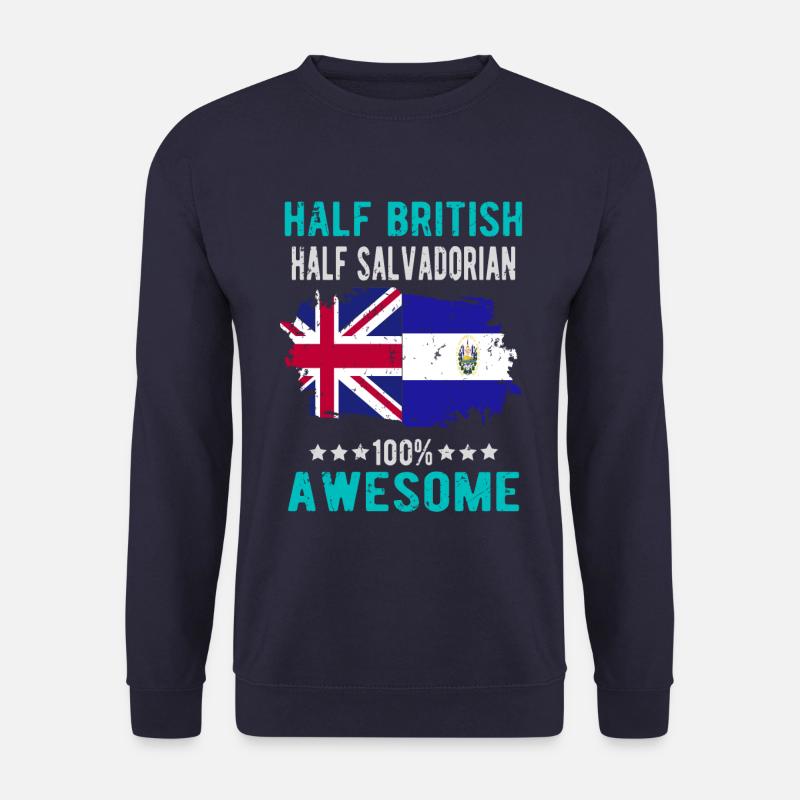 Half British Half Salvadoran - Unisex Sweatshirt - navy
