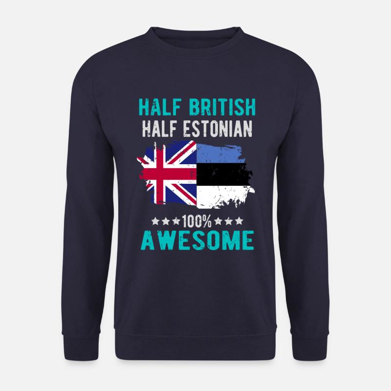 Moitié britannique moitié estonien - Sweat-shirt Unisexe - marine