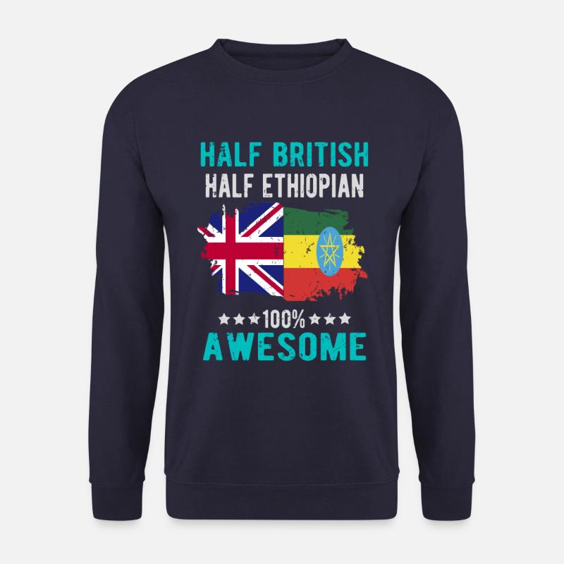 Half British Half Ethiopian - Unisex Sweatshirt - navy