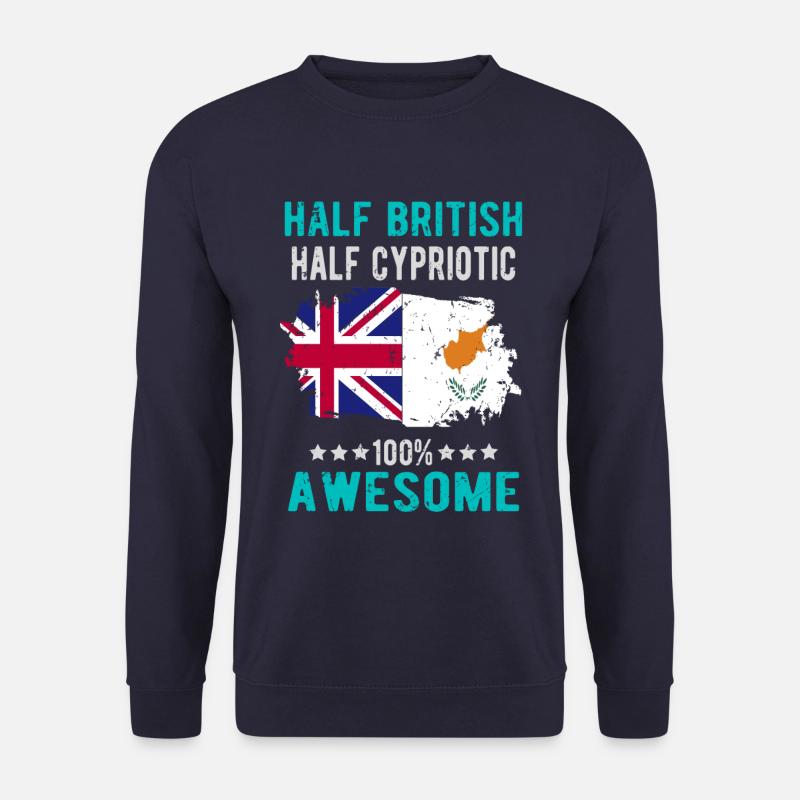 Halb Brite Halb Zyprer - Unisex Pullover - Navy
