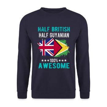 Moitié britannique moitié guyanais - Sweat-shirt Unisexe - marine - Devant - Alina (178cm) & Michal (187cm)