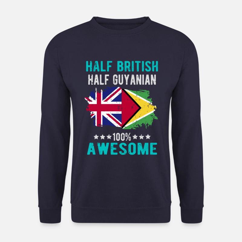 Halb Brite Halb Guyaner - Unisex Pullover - Navy