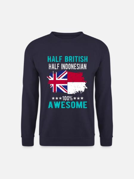 Half British Half Indonesian - Unisex Sweatshirt - navy