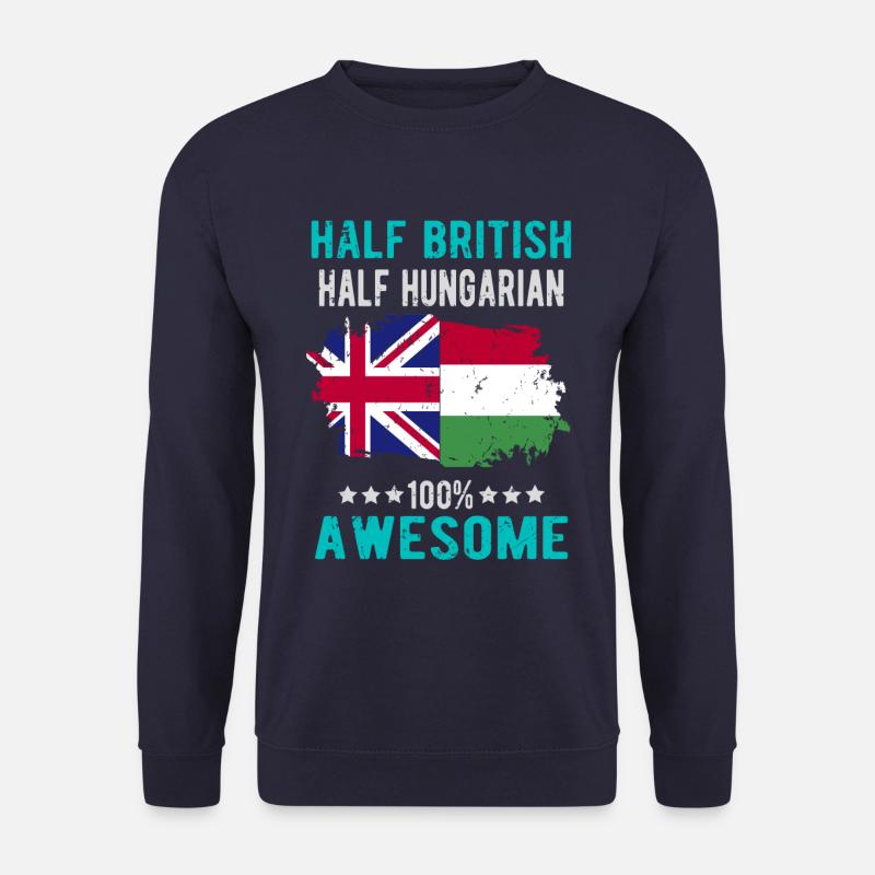 Half British Half Hungarian - Unisex Sweatshirt - navy