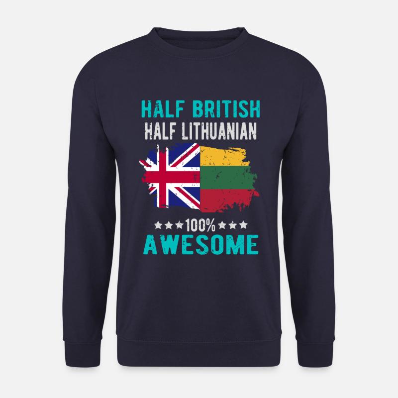 Half British Half Lithuanian - Unisex Sweatshirt - navy